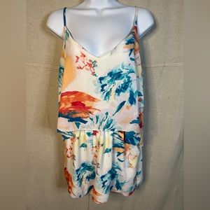 Saks Fifth Avenue Watercolor Romper - Size Medium